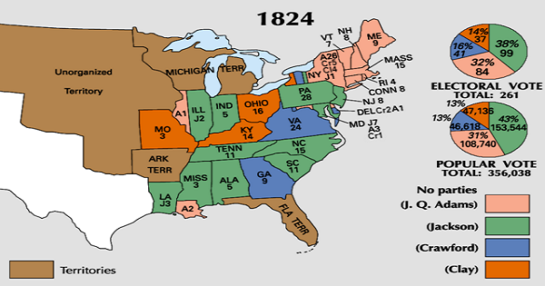 1824 Electoral College Rerults
